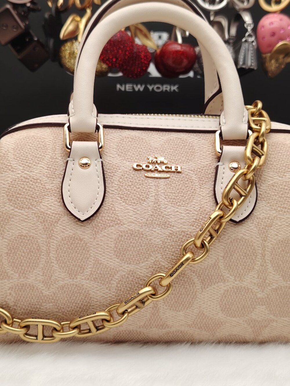 Coach Brass Beat Chain Strap - Picture 6 of 6
